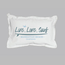 Load image into Gallery viewer, Live. Love. Surf. Lumbar Pillow
