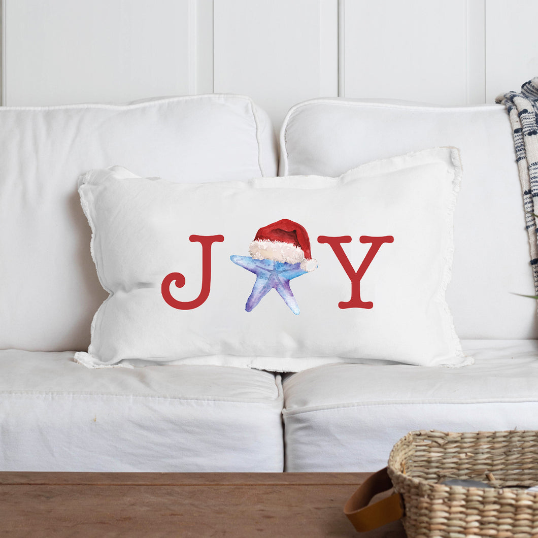 Joy Santa Starfish Lumbar Pillow