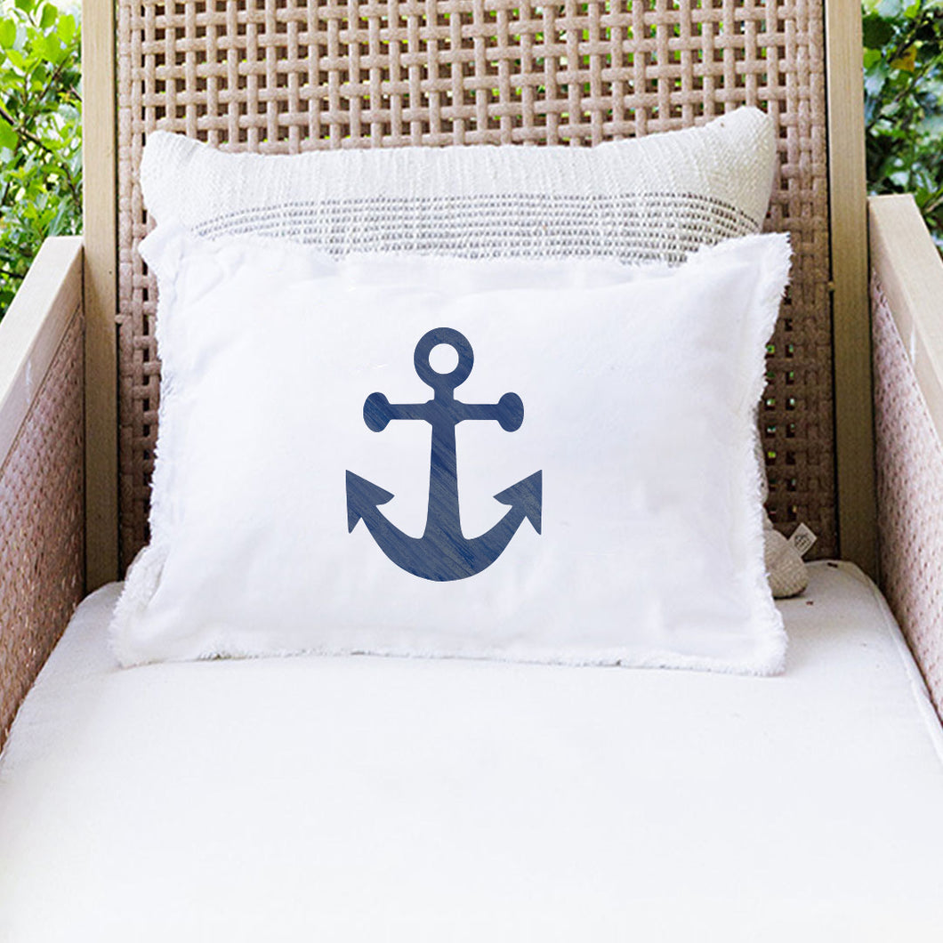 Brush Stroke Anchor Lumbar Pillow