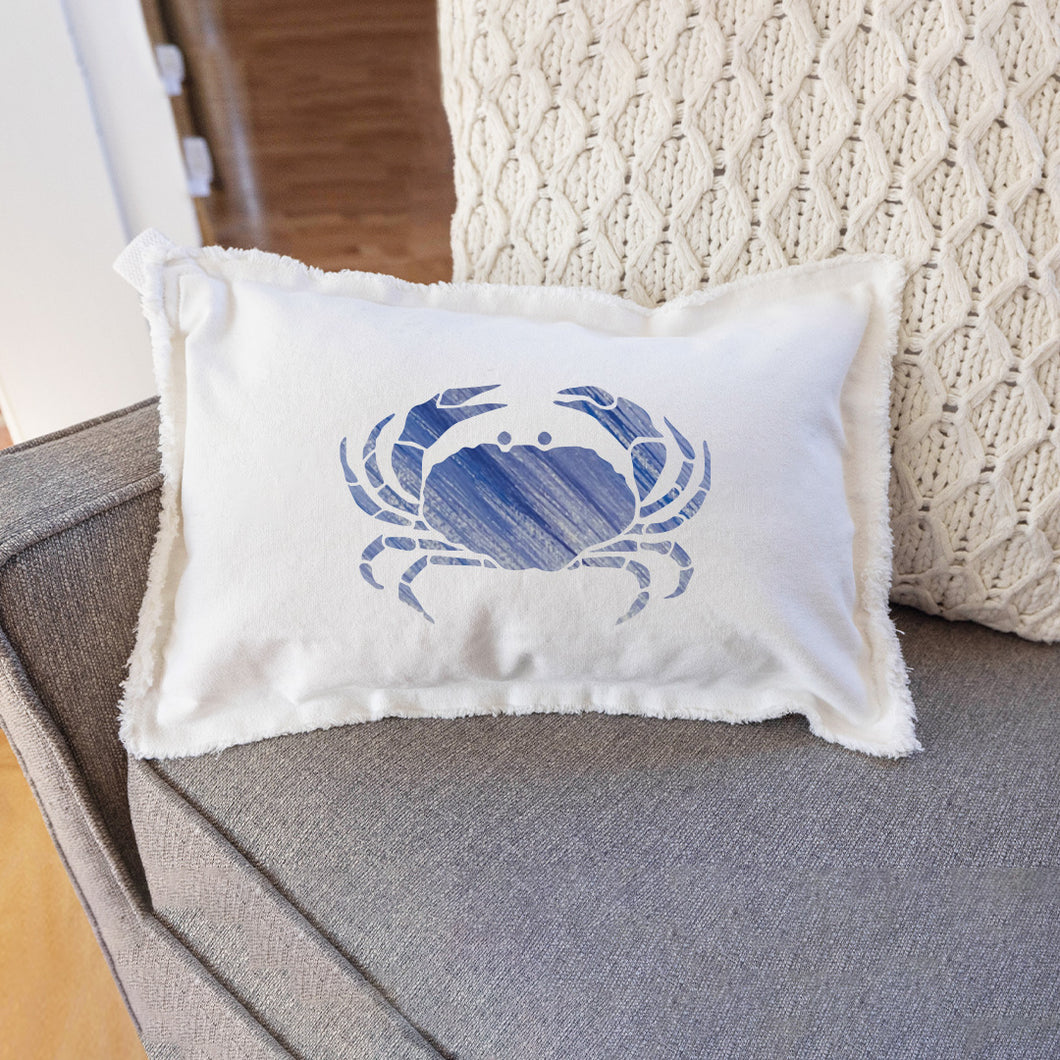 Brush Stroke Crab Lumbar Pillow