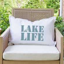 Load image into Gallery viewer, Your Word Two Lines Stencil Lumbar Pillow
