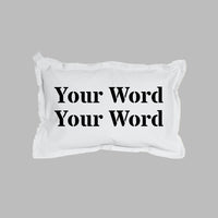 Your Word Two Lines Times Lumbar Pillow