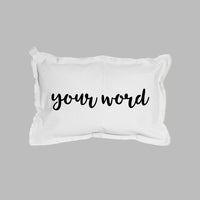 Your Word Script Lumbar Pillow