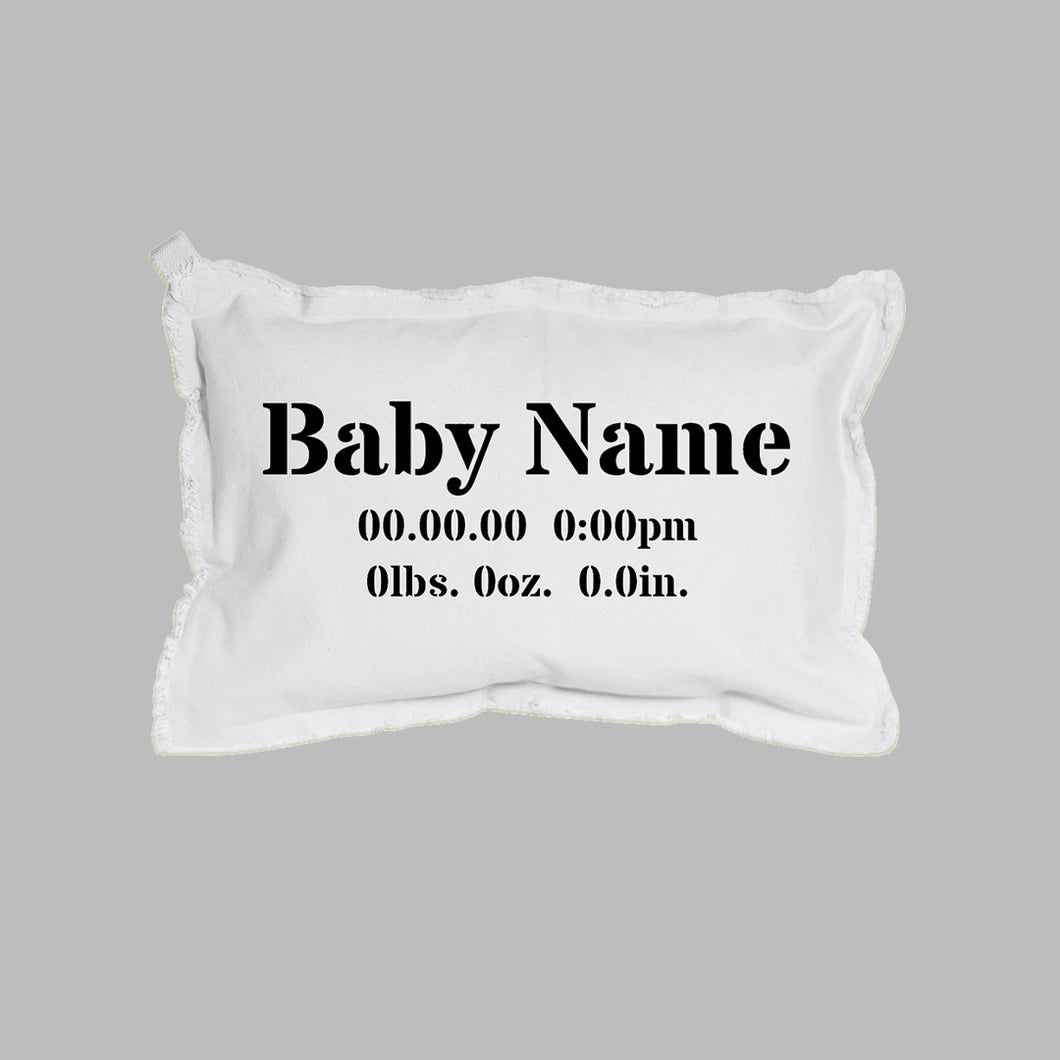 Birth Announcement Lumbar Pillow