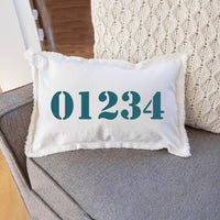 Personalized Zip Code Lumbar Pillow