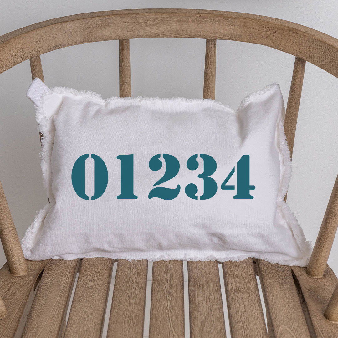 Personalized Zip Code Lumbar Pillow