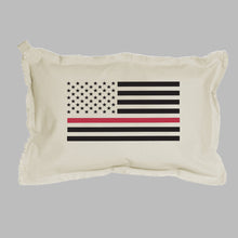 Load image into Gallery viewer, Thin Red Line Flag Lumbar Pillow

