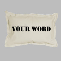 POS Your Word Stencil Lumbar Pillow