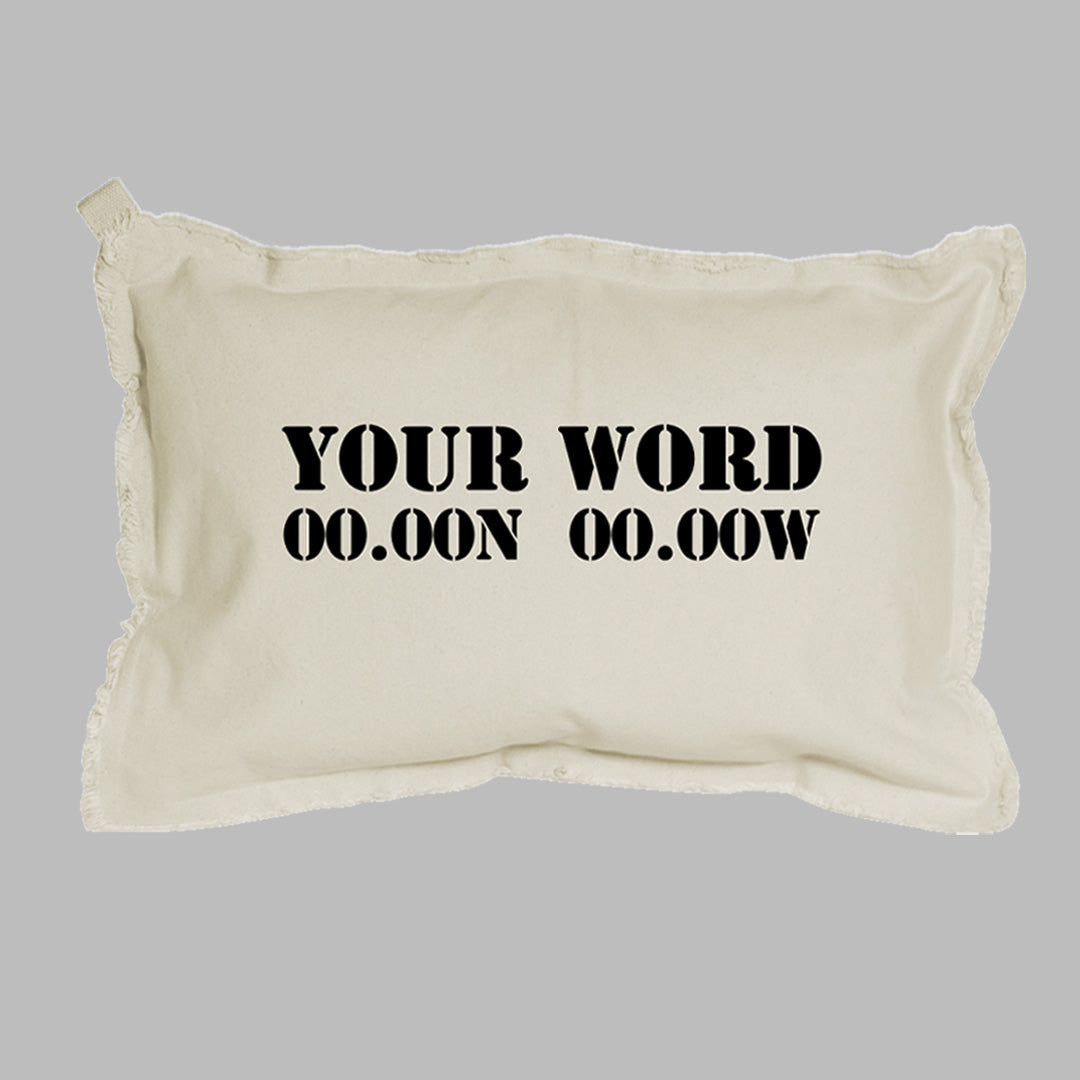 Lumbar pillow with words hotsell