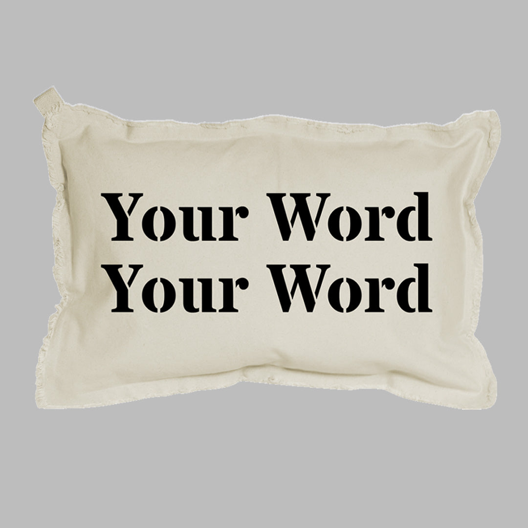 Your Word Two Lines Times Lumbar Pillow