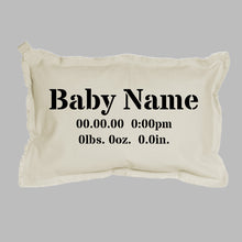 Load image into Gallery viewer, Birth Announcement Lumbar Pillow
