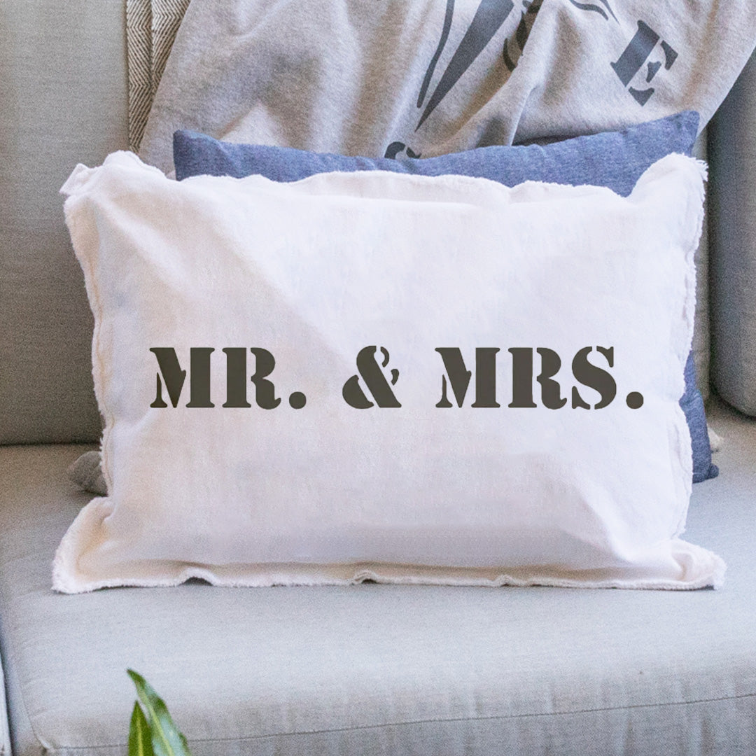 Mud pie mr and mrs pillow hotsell