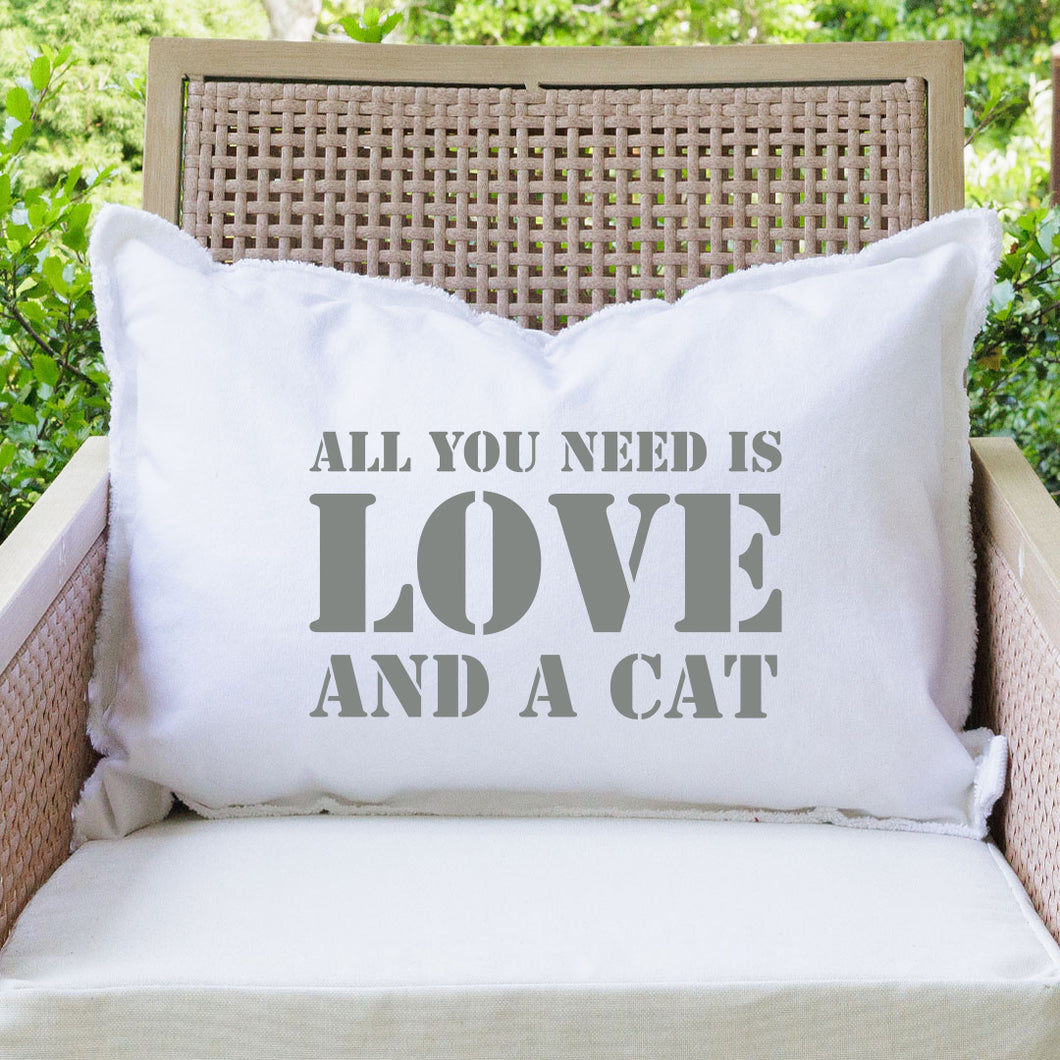 Love and Cat Lumbar Pillow