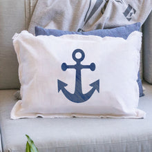 Load image into Gallery viewer, Brush Stroke Anchor Lumbar Pillow
