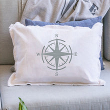 Load image into Gallery viewer, Brush Stroke Compass Lumbar Pillow
