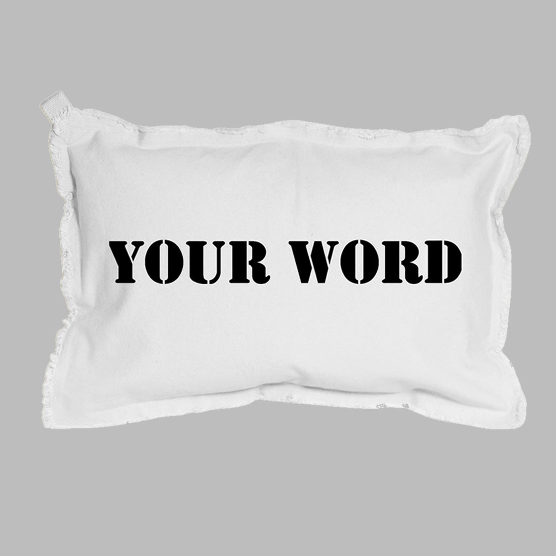 POS Your Word Stencil Lumbar Pillow