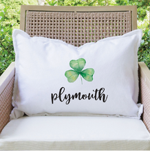 Load image into Gallery viewer, Personalized Shamrock Lumbar Pillow

