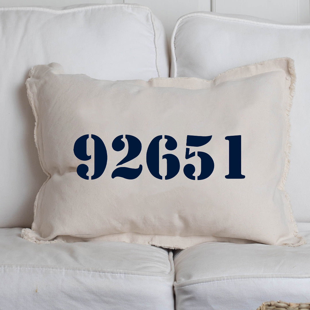 Personalized Zip Code Lumbar Pillow