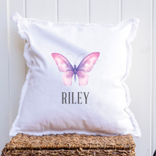 Load image into Gallery viewer, Personalized Butterfly Square Pillow

