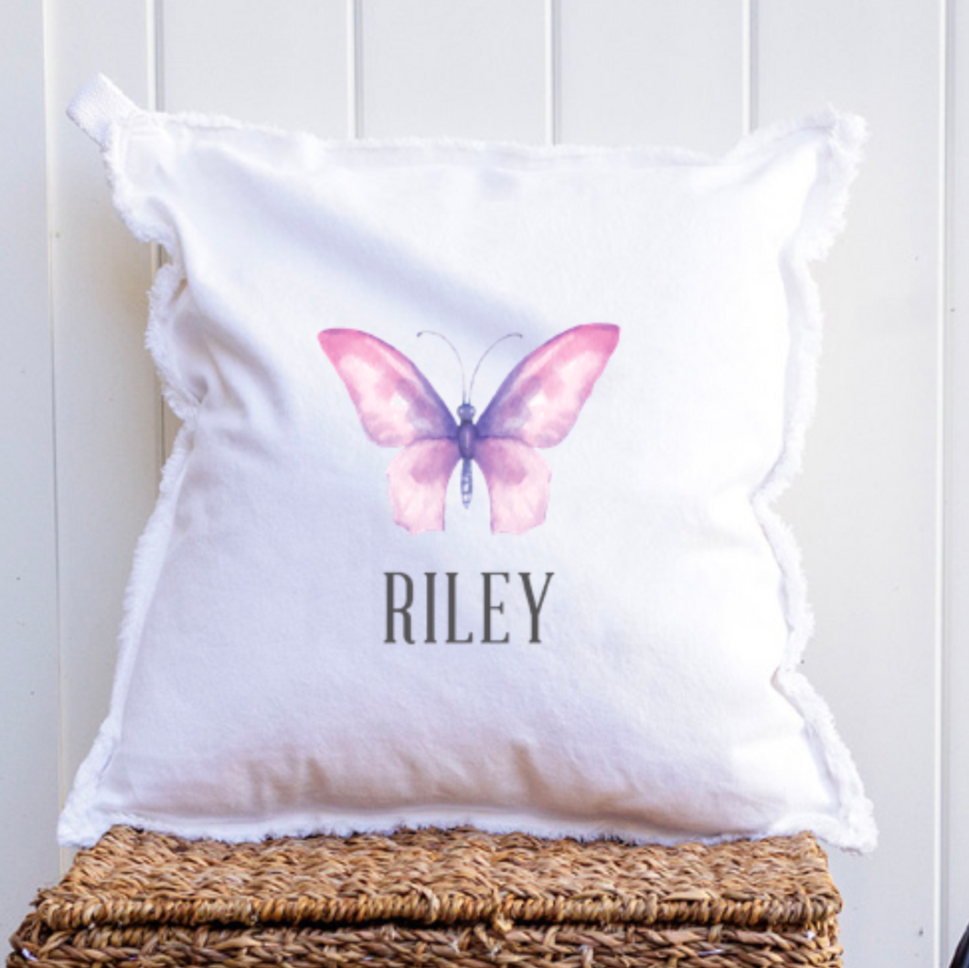 Personalized Butterfly Square Pillow