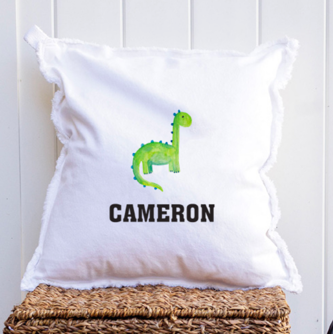 Personalized Dino Square Pillow
