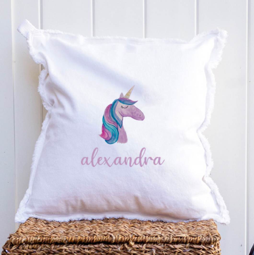 Personalized Unicorn Square Pillow