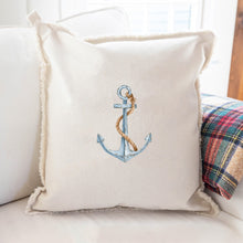 Load image into Gallery viewer, Watercolor Anchor Square Pillow

