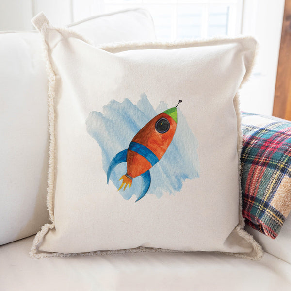 Rocket Square Pillow