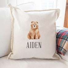 Load image into Gallery viewer, Personalized Bear Square Pillow
