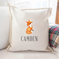 Personalized Fox Square Pillow