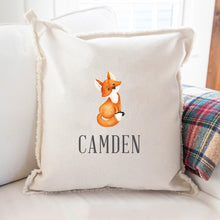 Load image into Gallery viewer, Personalized Fox Square Pillow
