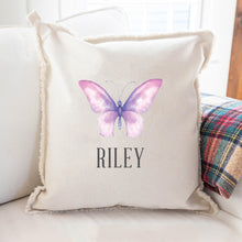Load image into Gallery viewer, Personalized Butterfly Square Pillow
