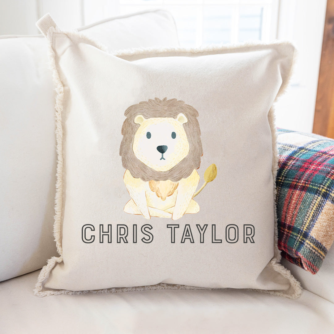 Personalized Lion Square Pillow