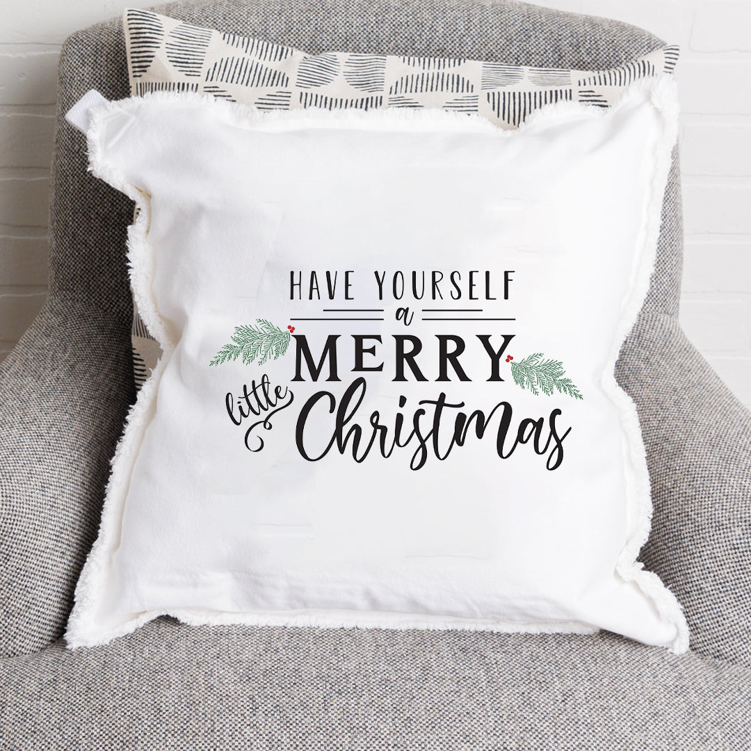 Merry Little Christmas Square Pillow