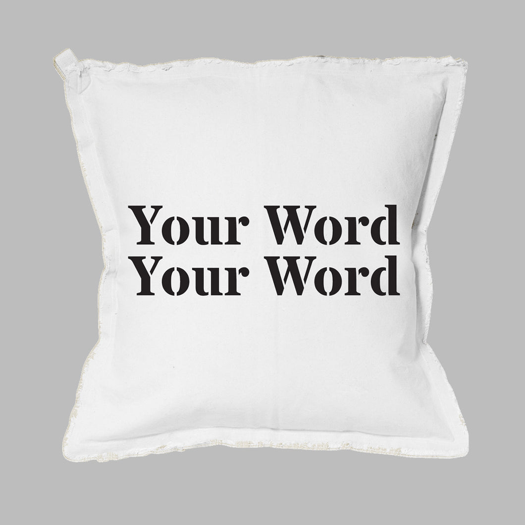 Your Word Two Lines Times Square Pillow