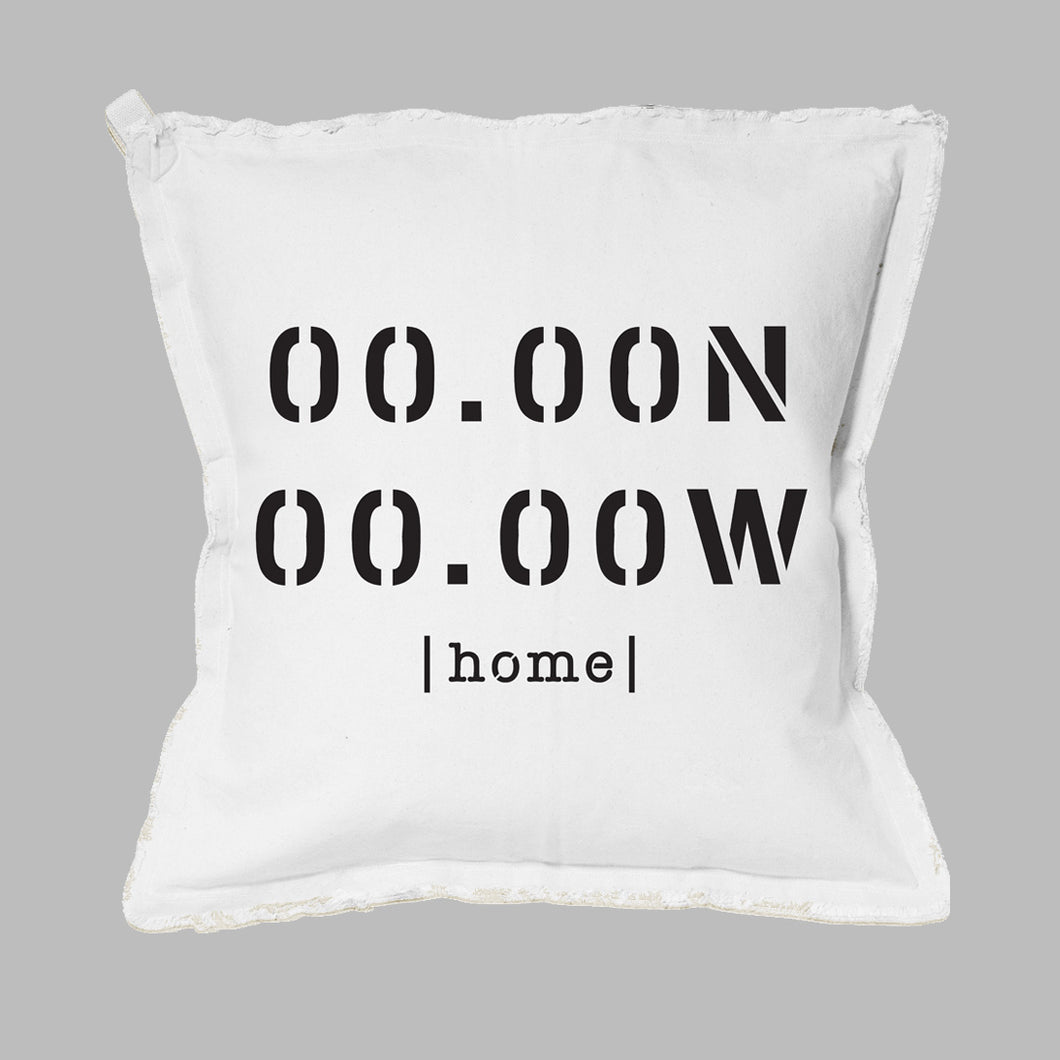 Your Home Coordinates Square Pillow