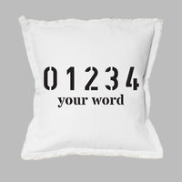 Your Zip Code + Subtitle Square Pillow