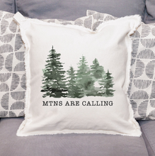 Load image into Gallery viewer, Personalized Watercolor Trees Square Pillow

