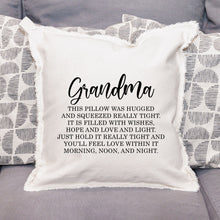 Load image into Gallery viewer, Grandma Hug Pillow Square Pillow
