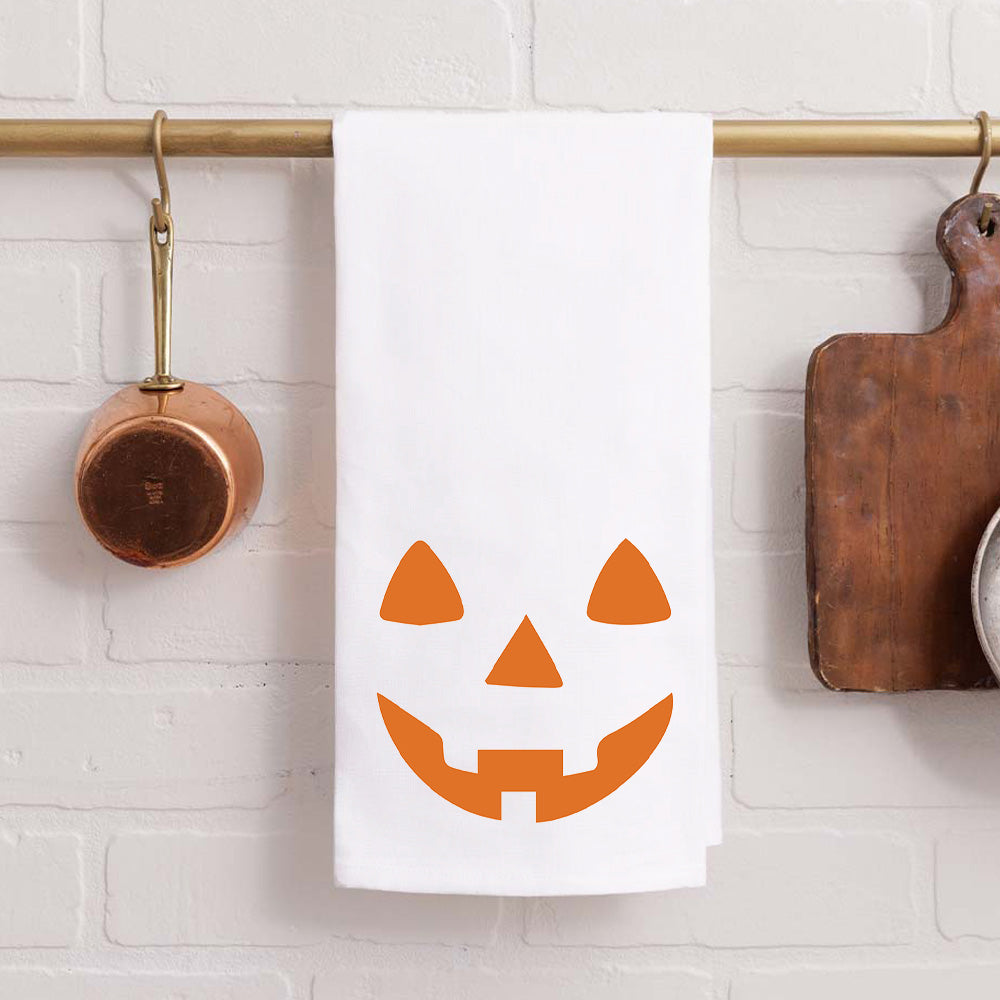 Jack-O-Lantern Face Tea Towel