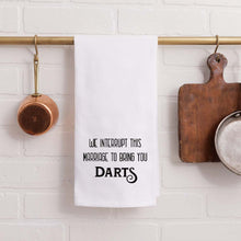 Load image into Gallery viewer, Personalized We Interrupt This Marriage Tea Towel
