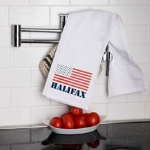 Load image into Gallery viewer, Personalized 50 Stars Flag Tea Towel
