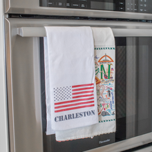 Load image into Gallery viewer, Personalized 50 Stars Flag Tea Towel
