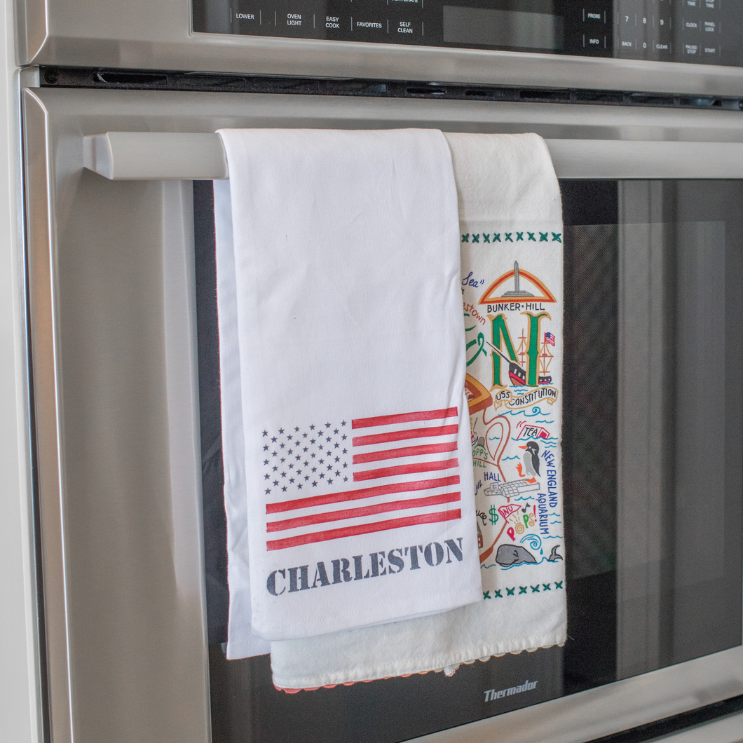 Personalized 50 Stars Flag Tea Towel