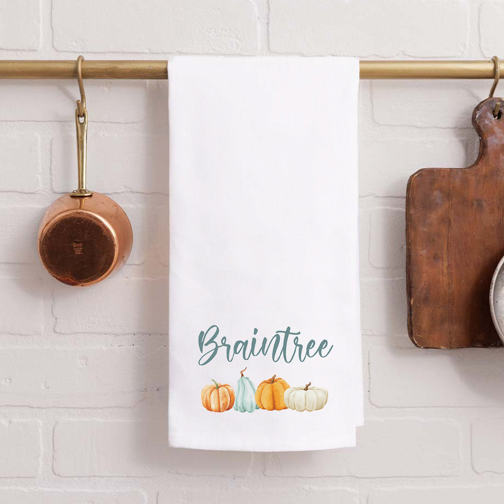 Personalized Pumpkins Tea Towel