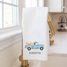 Load image into Gallery viewer, Personalized Easter Bunny Truck Tea Towel
