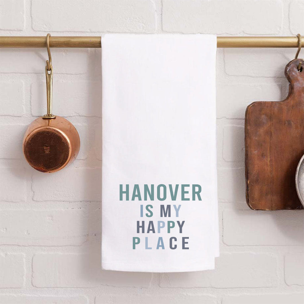 Personalized My Happy Place Tea Towel