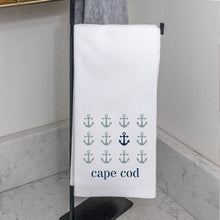 Load image into Gallery viewer, Personalized Repeating Anchors Tea Towel
