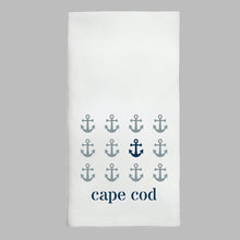 Load image into Gallery viewer, Personalized Repeating Anchors Tea Towel
