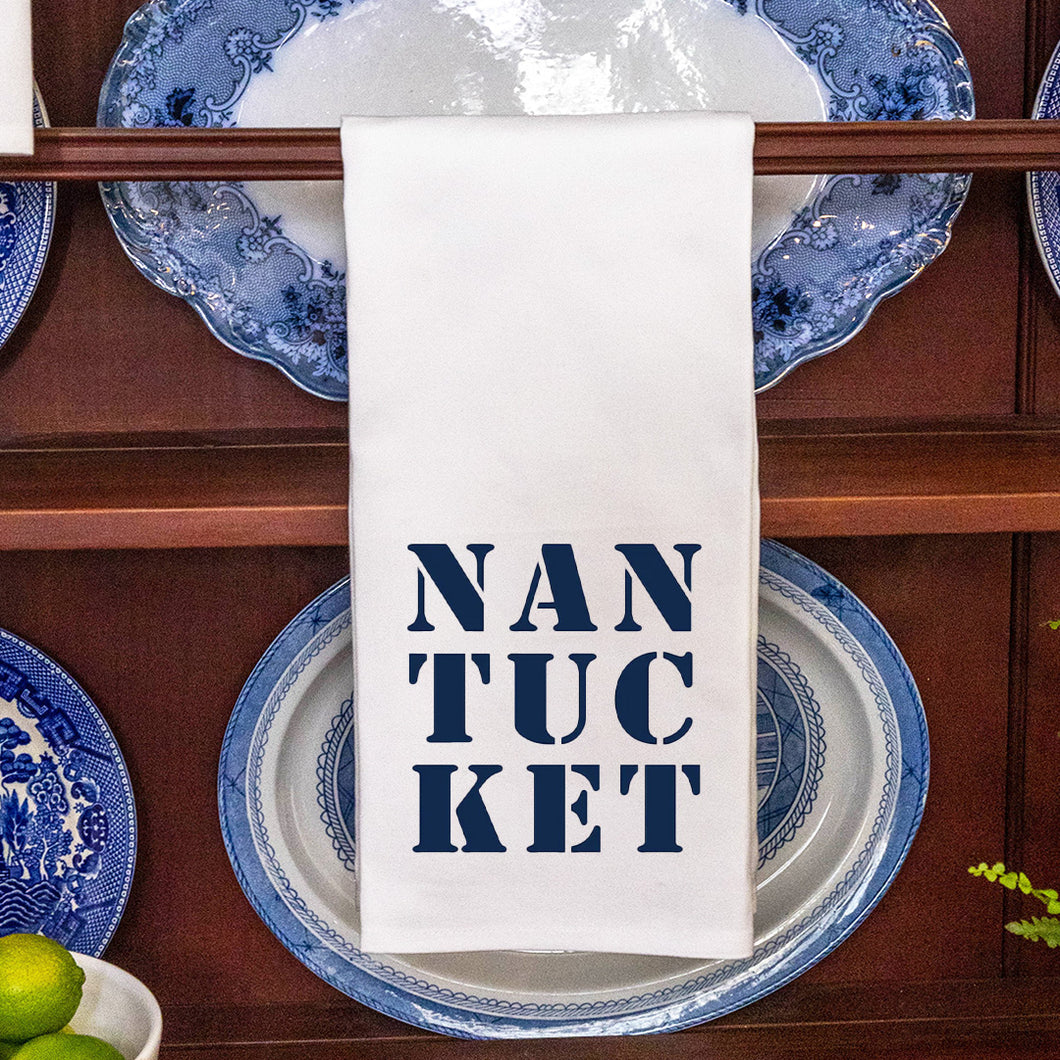 Stacked Nantucket Tea Towel
